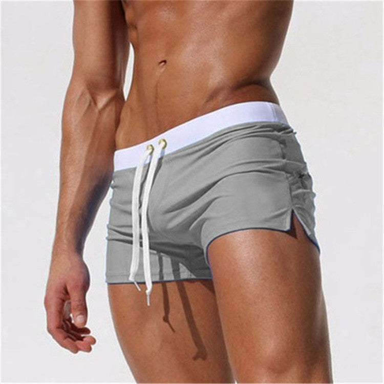 Back Pocket Flat Shorts Summer Beach Swim Shorts for Men