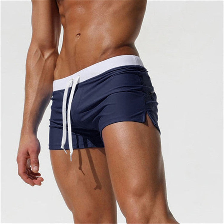 Back Pocket Flat Shorts Summer Beach Swim Shorts for Men Reluova