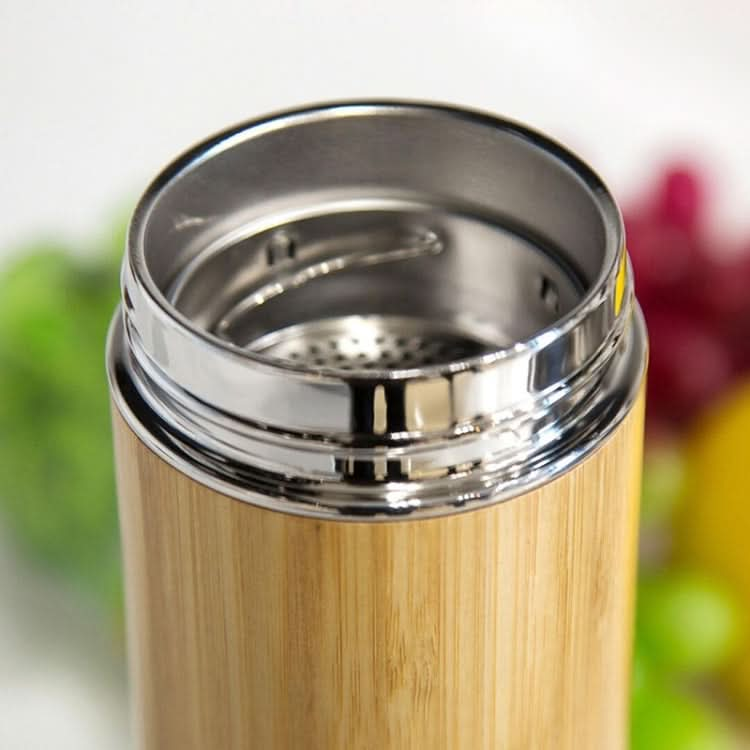 Creative Bamboo Thermos Bottle Stainless Steel Vacuum Flask - Reluova