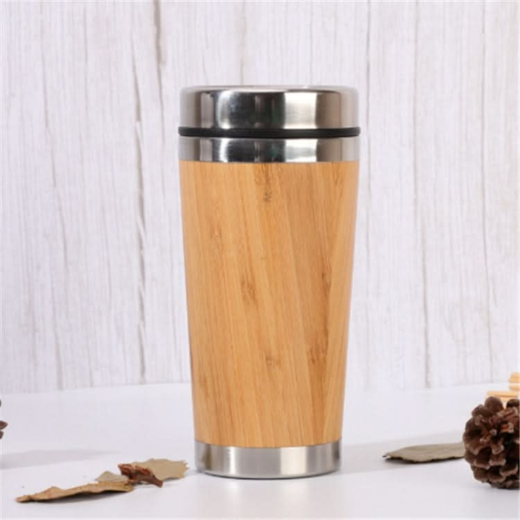 Stainless Steel Bamboo Thermos Cup Office Mesh Water Cup with Filter - Reluova