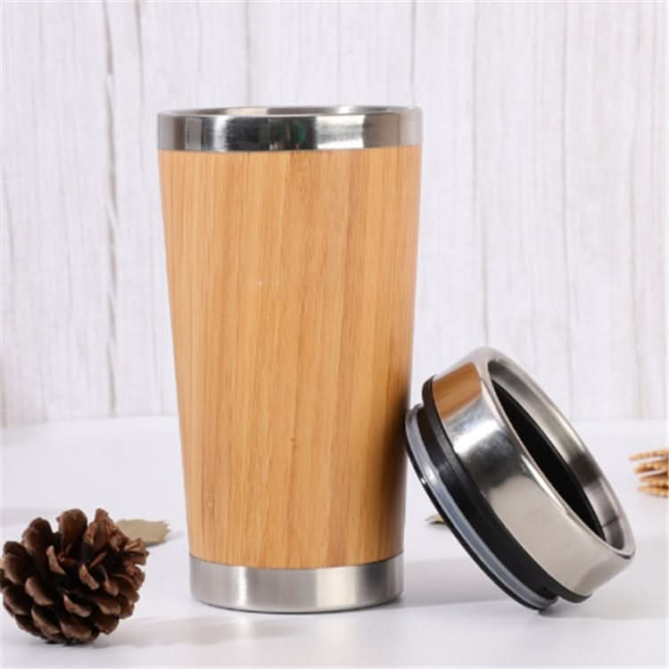 Stainless Steel Bamboo Thermos Cup Office Mesh Water Cup with Filter - Reluova