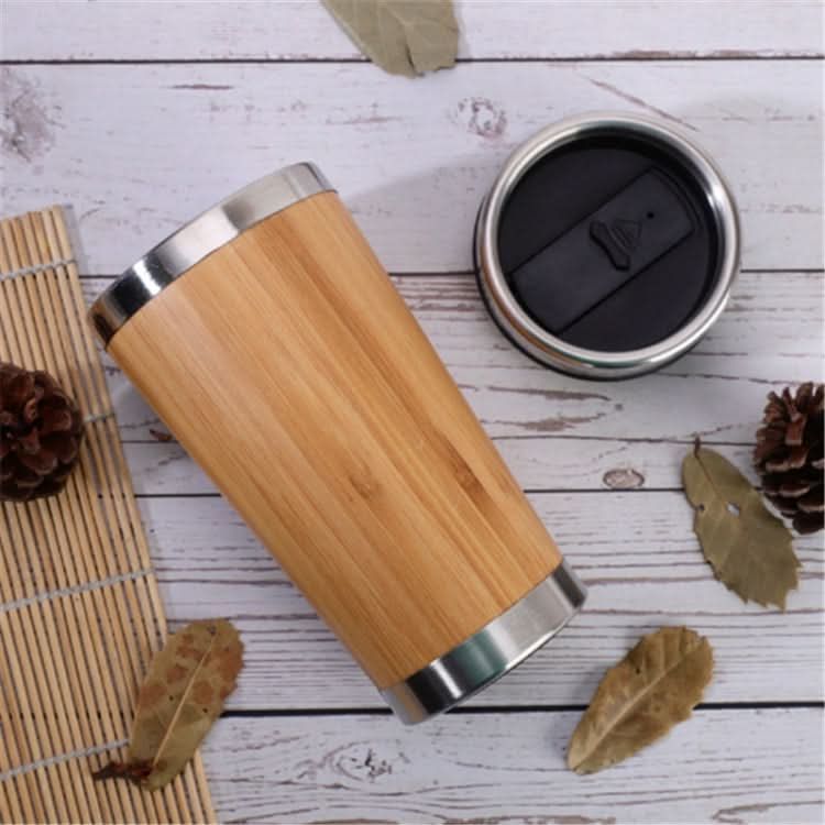 Stainless Steel Bamboo Thermos Cup Office Mesh Water Cup with Filter - Reluova