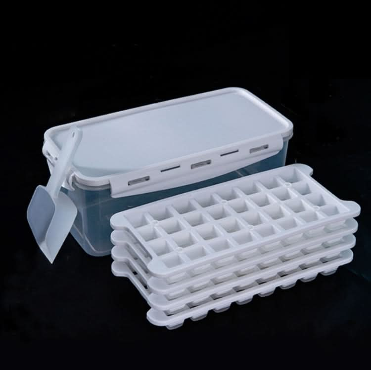 Household Silicone Ice Box With Lid Ice Cube Mold Refrigerator Ice Lattice Quick Freezer Random Color Delivery - Reluova