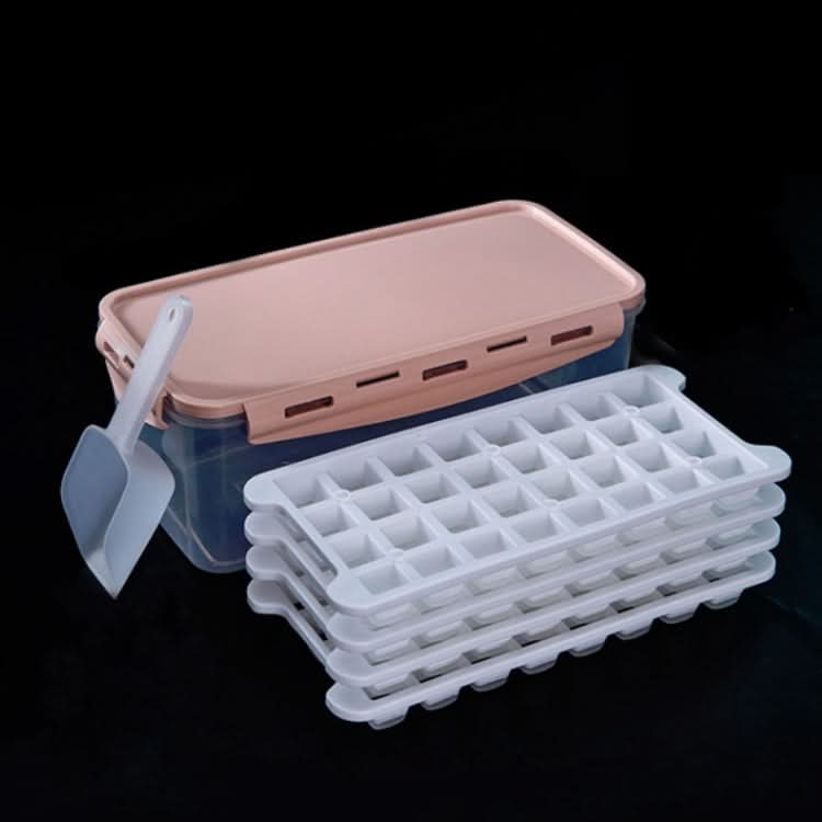 Household Silicone Ice Box With Lid Ice Cube Mold Refrigerator Ice Lattice Quick Freezer Random Color Delivery - Reluova