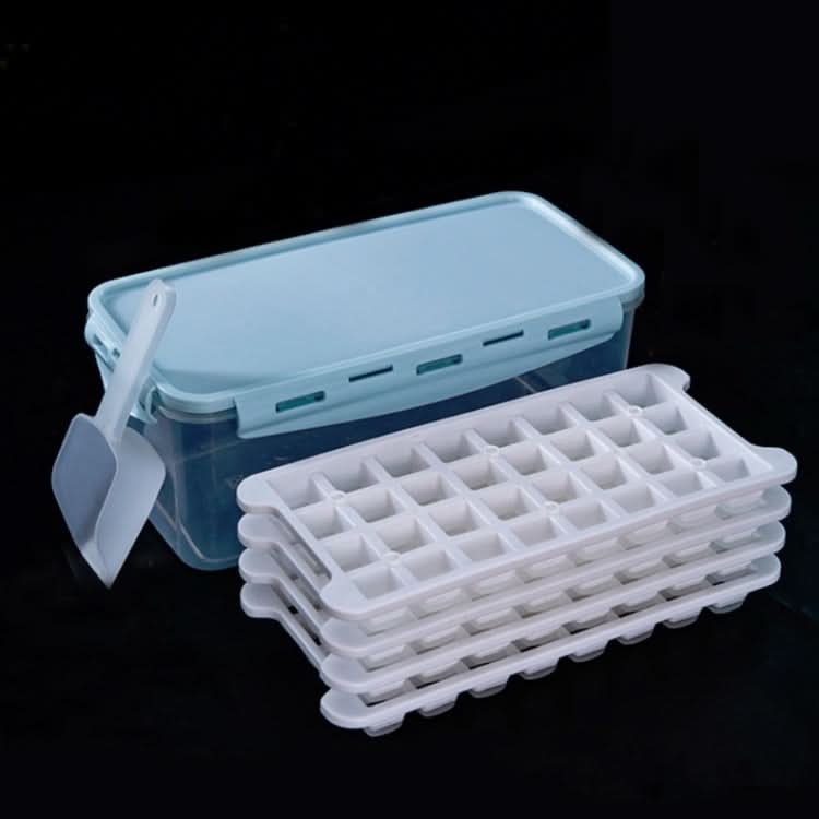 Household Silicone Ice Box With Lid Ice Cube Mold Refrigerator Ice Lattice Quick Freezer Random Color Delivery - Reluova