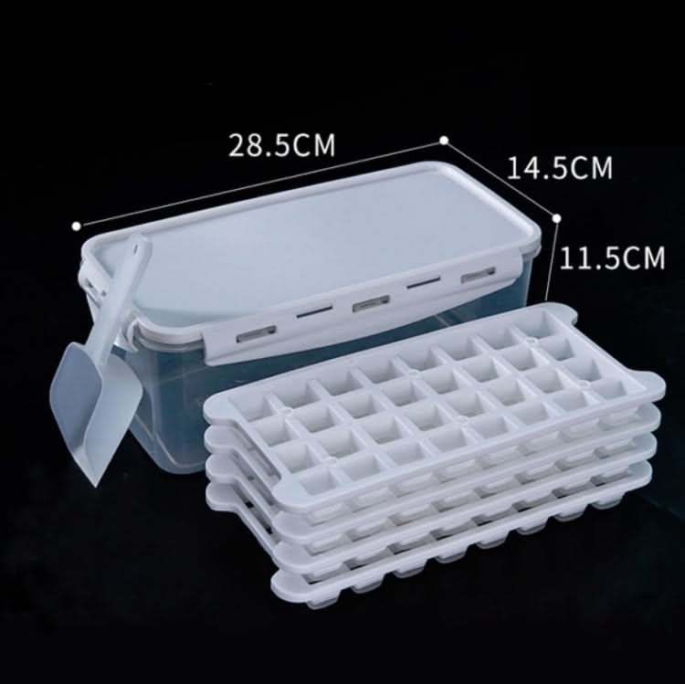 Household Silicone Ice Box With Lid Ice Cube Mold Refrigerator Ice Lattice Quick Freezer Random Color Delivery - Reluova