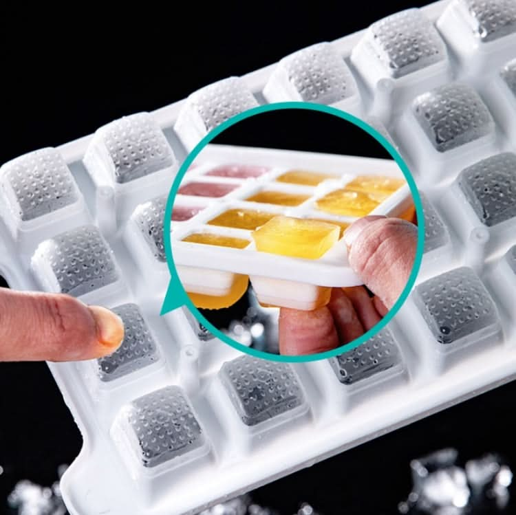 Household Silicone Ice Box With Lid Ice Cube Mold Refrigerator Ice Lattice Quick Freezer Random Color Delivery - Reluova