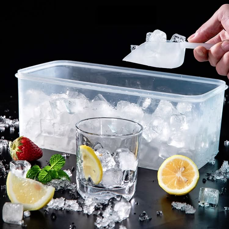 Household Silicone Ice Box With Lid Ice Cube Mold Refrigerator Ice Lattice Quick Freezer Random Color Delivery - Reluova