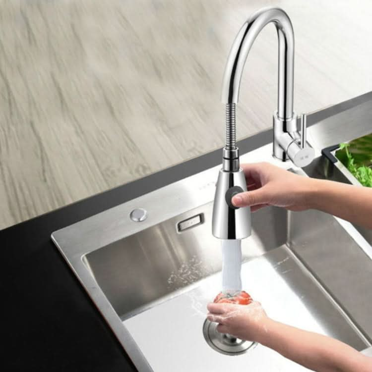 Kitchen Pull-out Faucet Hot And Cold Home 304 Stainless Steel Retractable Rotating Faucet - Reluova