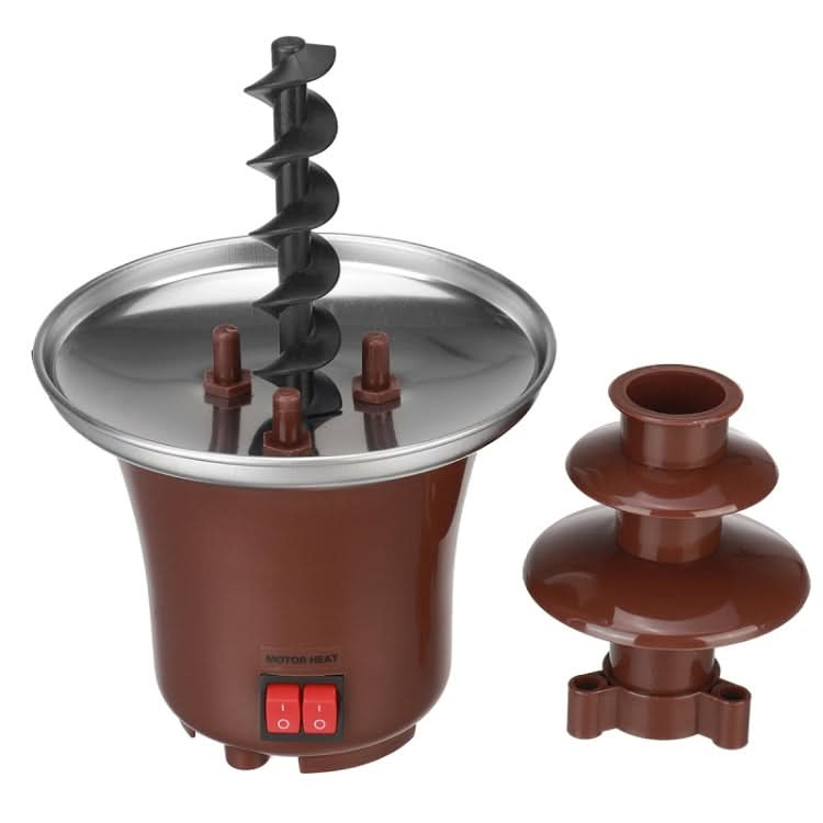 Mini Three-Layer Stainless Steel Chocolate Fountain Machine DIY Children Party Kitchen Utensils,