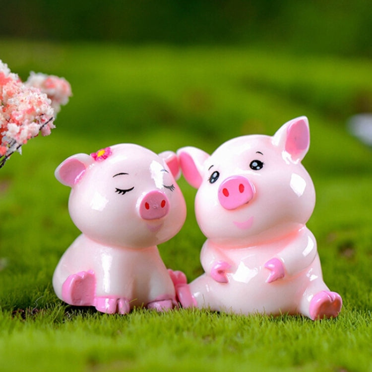 5 PCS Piglet Family Cartoon Resin Crafts