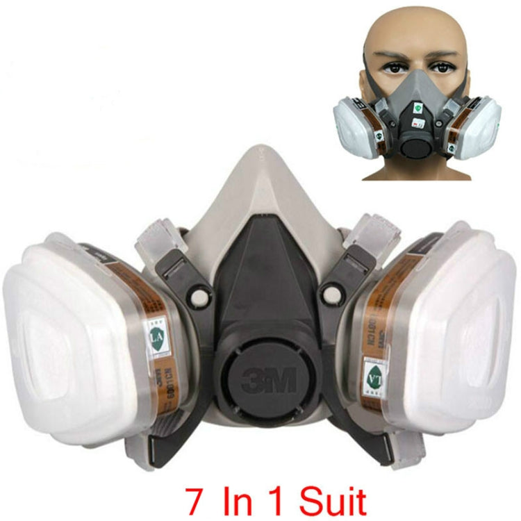 7 in 1 Suit Half Face Gas Mask Respirator Painting Spraying Dust Mask For 3 M 6200 N95 PM2.5 Gas Mask My Store