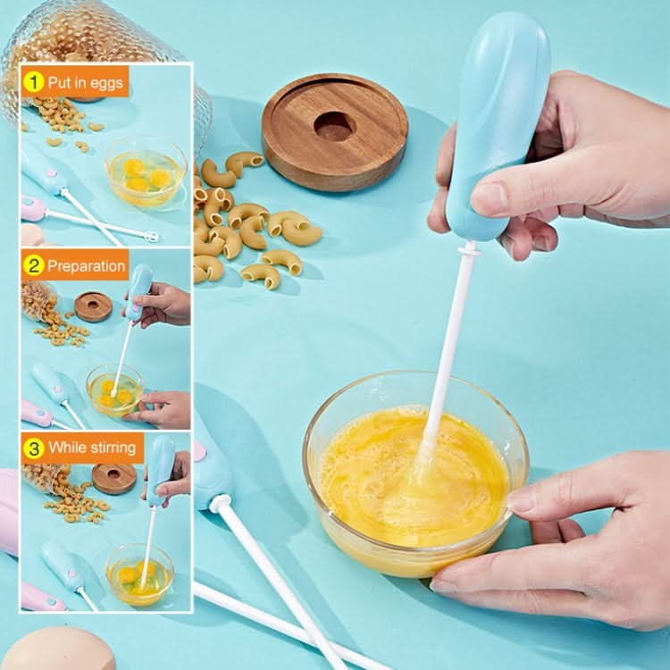 Mini Portable Kitchen Electric Hand Whisk Mixer Plastic Coffee Milk Egg Beater - Reluova