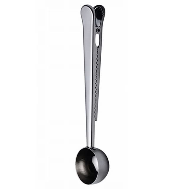 Multifunction Kitchen Coffee Scoop With Clip Stainless Steel Tea Coffee Measuring Cup Coffee Scoop - Reluova