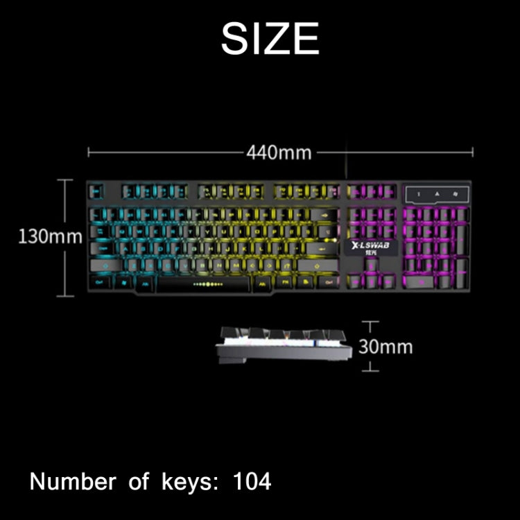 X-L SWAB GX50 Computer Manipulator Feel Wired Keyboard + Macro Programming Mouse, Color£º My Store