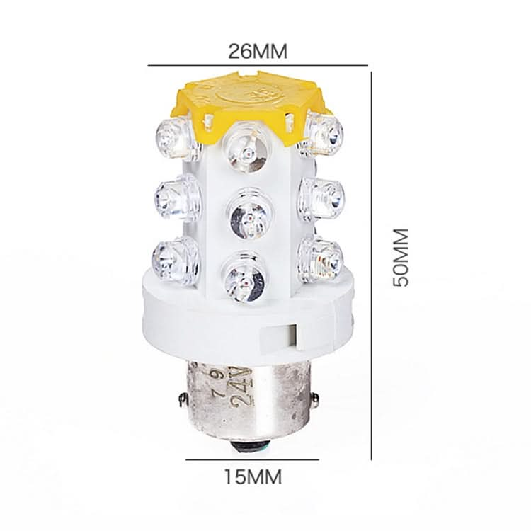 B15 15 LEDs Small Bulb LED Warning Light, Random Color Delivery Reluova