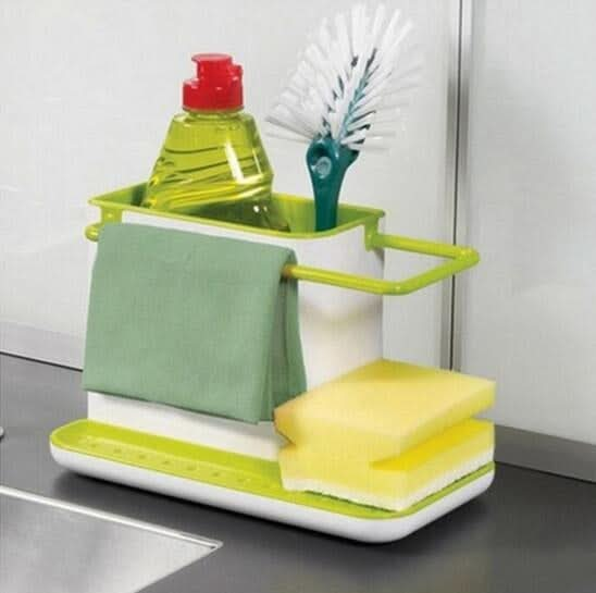 2 PCS Kitchen Sponge Organizer Stands Box Self Draining Sink Storage Rack - Reluova