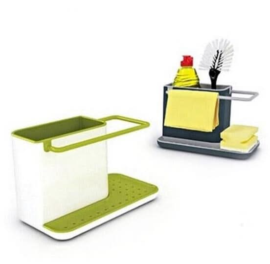 2 PCS Kitchen Sponge Organizer Stands Box Self Draining Sink Storage Rack - Reluova