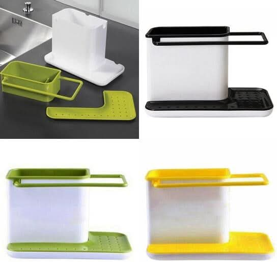 2 PCS Kitchen Sponge Organizer Stands Box Self Draining Sink Storage Rack - Reluova