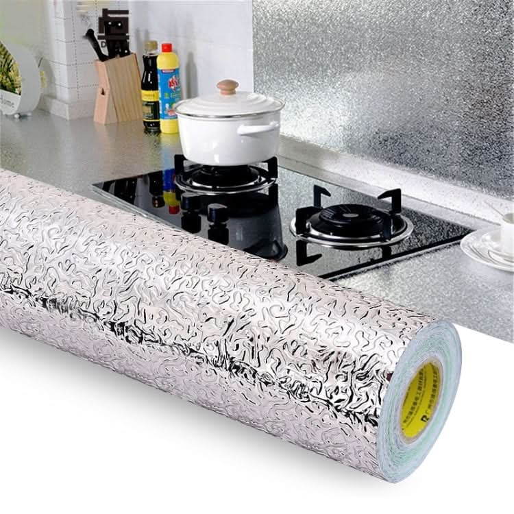 Kitchen Wall Stove Aluminum Foil Oil-proof Stickers Anti-fouling High-temperature Self-adhesive Croppable Wallpaper Wall Sticker - Reluova