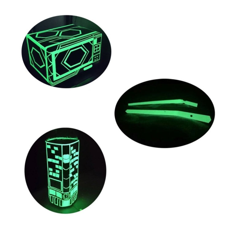 Reflective Glow Tape Self-adhesive Sticker Removable Luminous Tape Fluorescent Glowing Dark Striking Warning Tape