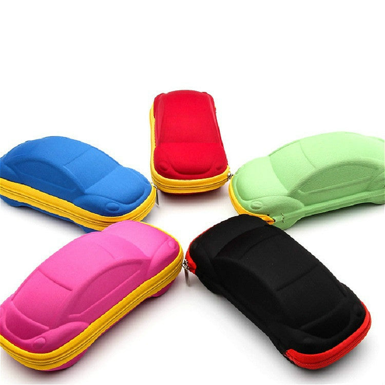 Car Shape EVA Glasses Case Children Portable Drop Resistant Glasses Case, Random Colors Delivery Reluova