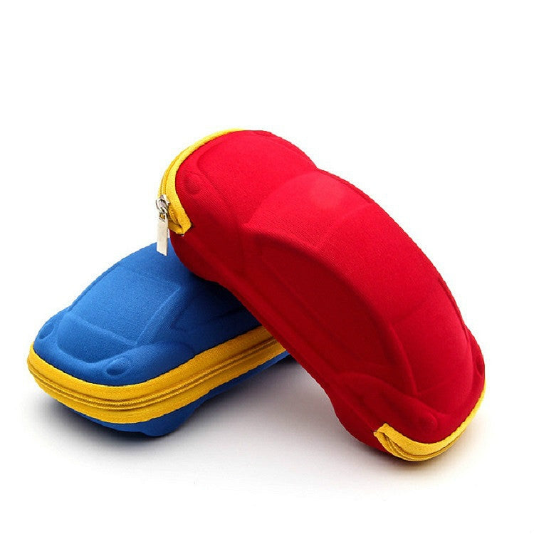 Car Shape EVA Glasses Case Children Portable Drop Resistant Glasses Case, Random Colors Delivery Reluova