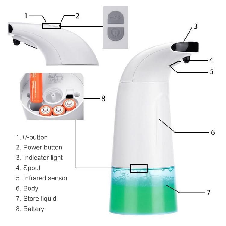 Infrared Intelligent Automatic Induction Toilet Household Foam Hand Soap Dispenser Soap Dispenser Reluova