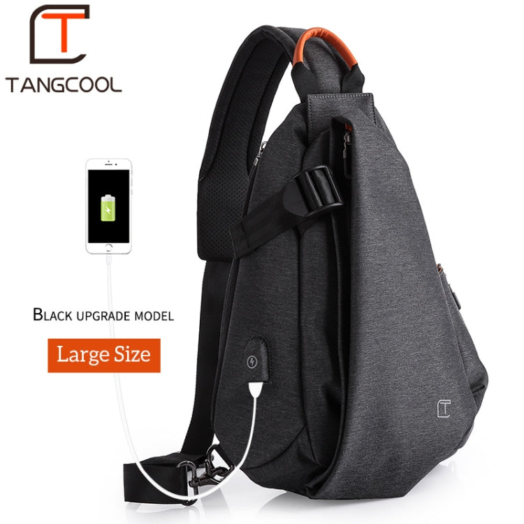 Multifunction Fashion Men Crossbody Bags Chest Pack  Messengers Bag Waterproof Shoulder Bag with USB Charging Port Reluova