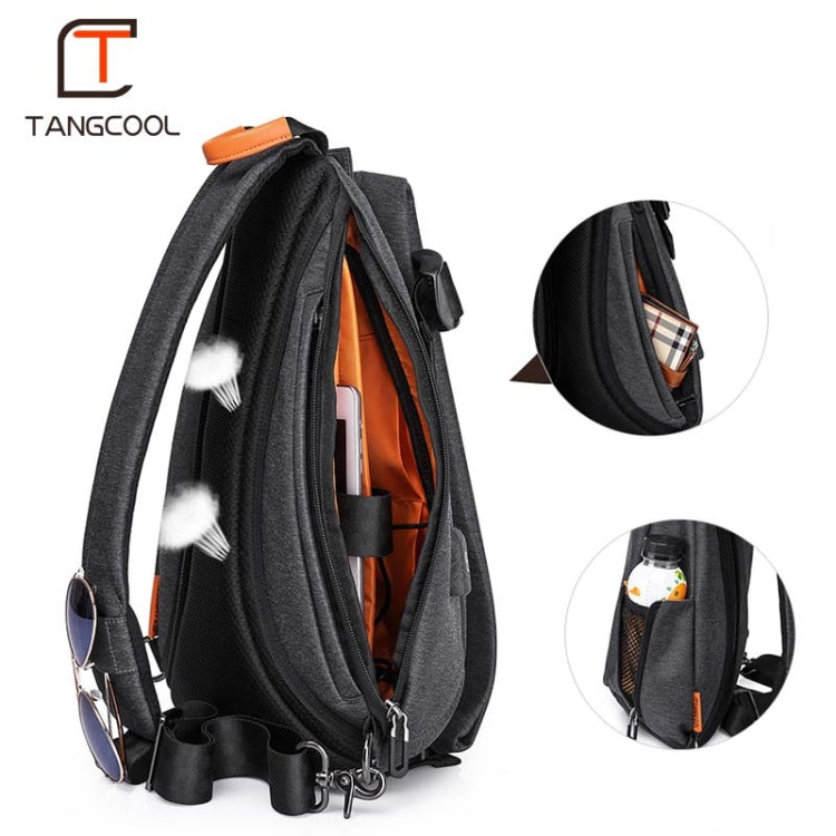 Multifunction Fashion Men Crossbody Bags Chest Pack  Messengers Bag Waterproof Shoulder Bag with USB Charging Port Reluova