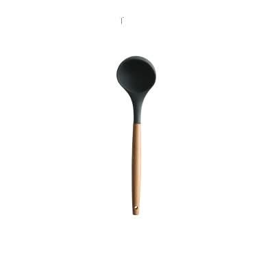 Silicone Wood Handle Spatula Heat-resistant Soup Spoon Non-stick Special Cooking Shovel Kitchen Tools - Reluova