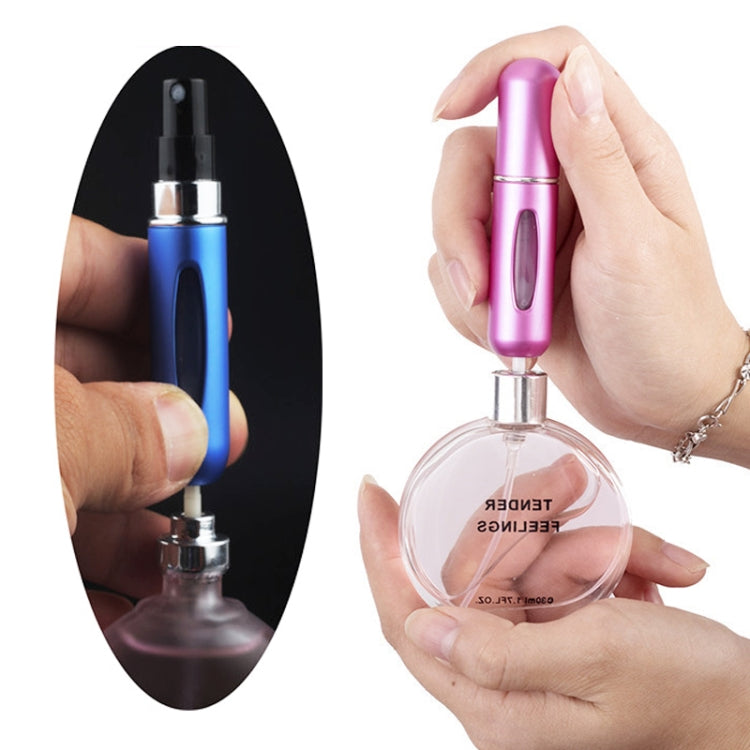 Portable Mini Aluminum Refillable Perfume Bottle Spray Empty Cosmetic Containers Atomizer, Capacity:5ml