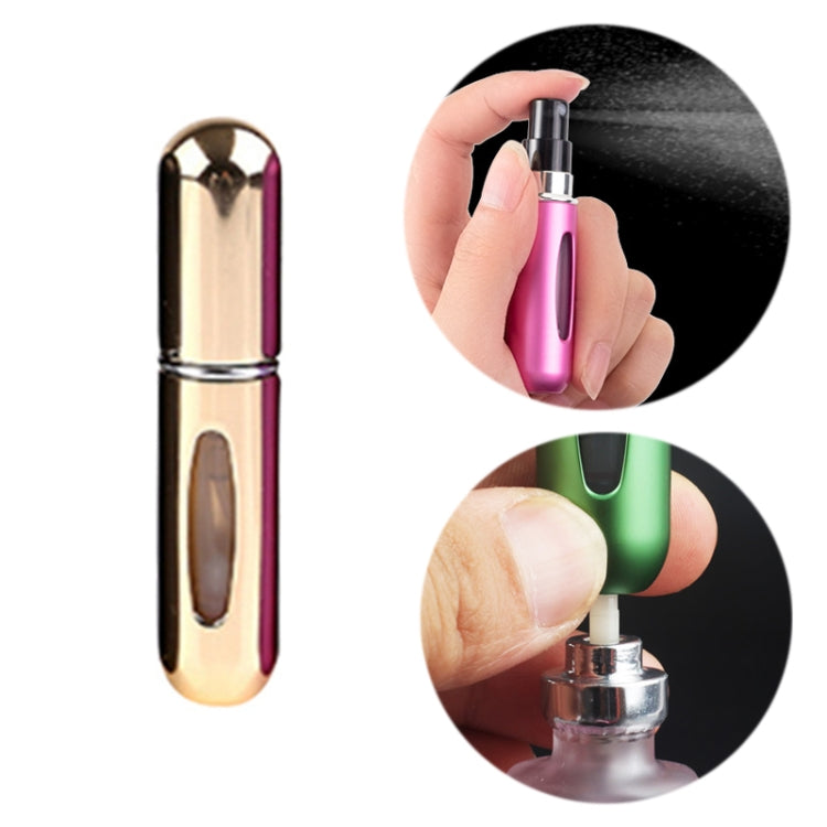 Portable Mini Aluminum Refillable Perfume Bottle Spray Empty Cosmetic Containers Atomizer, Capacity:5ml