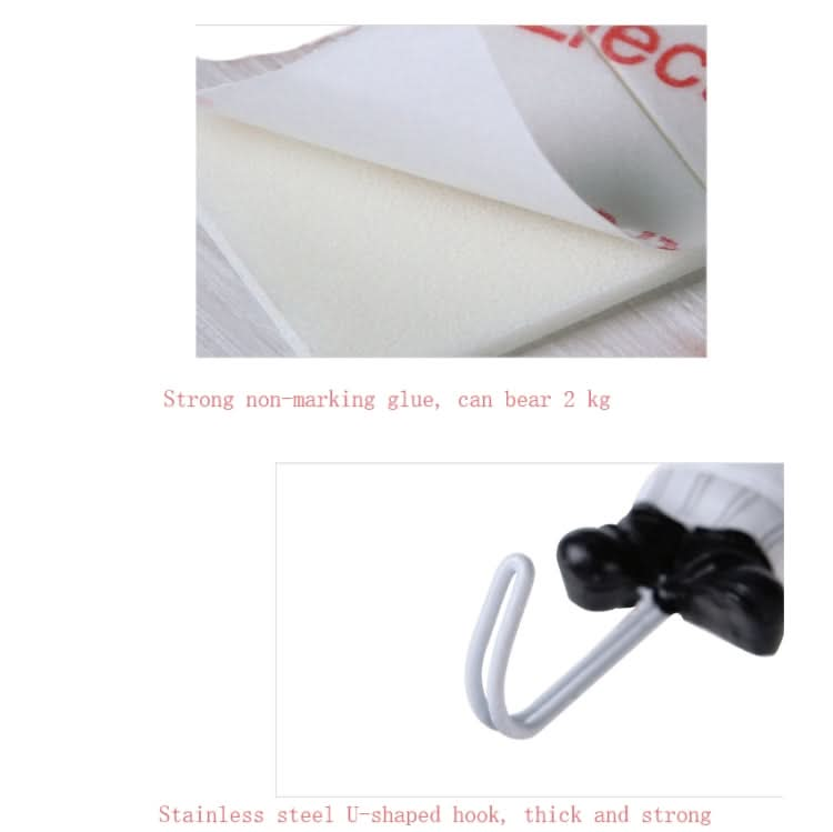 Chef Shape Strong Viscose Stainless Steel Load-bearing Seamless Nail Wall Hook Random Style Delivery - Reluova