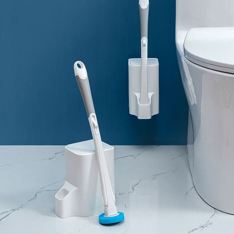 Disposable Toilet Brush Long Handle Cleaning Brush With Base Hanging Toilet Brush Set