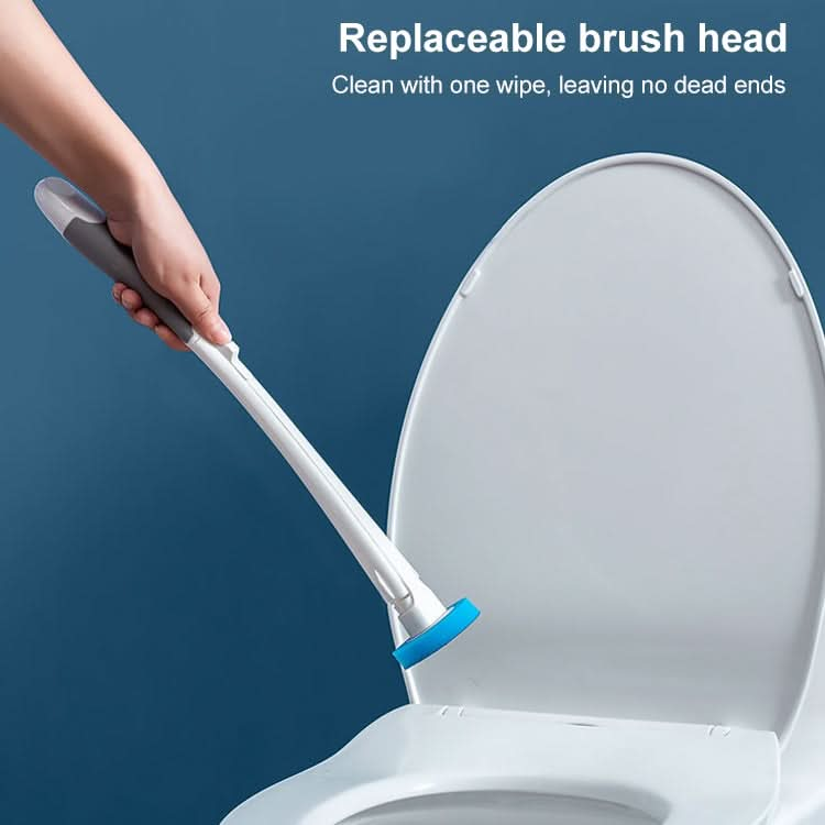 Disposable Toilet Brush Long Handle Cleaning Brush With Base Hanging Toilet Brush Set