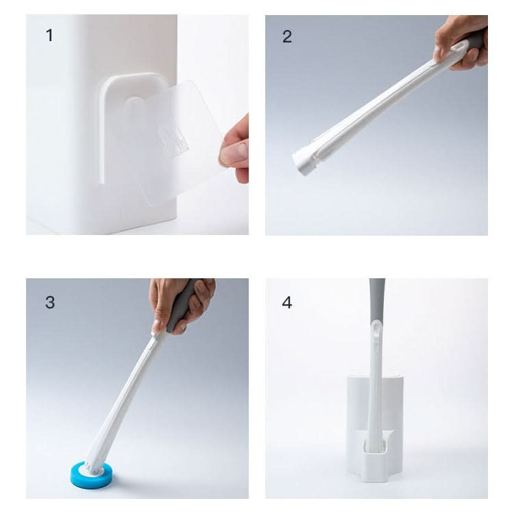 Disposable Toilet Brush Long Handle Cleaning Brush With Base Hanging Toilet Brush Set Reluova