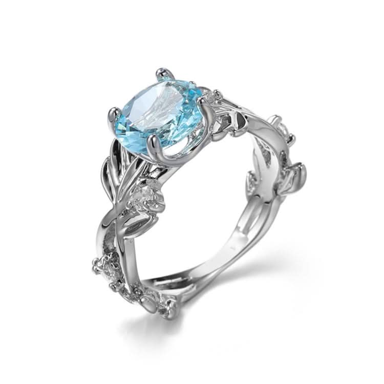 Crystal Vine Leaf Design Engagement Ring Fashion For Women Jewelry Reluova