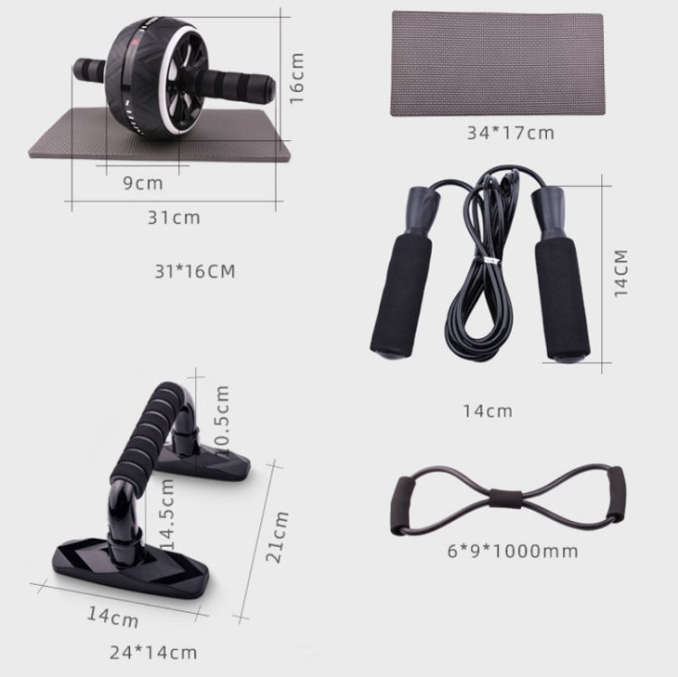 6 In 1 Abdominal Wheel Set Home Fitness Equipment Specifications: Reluova