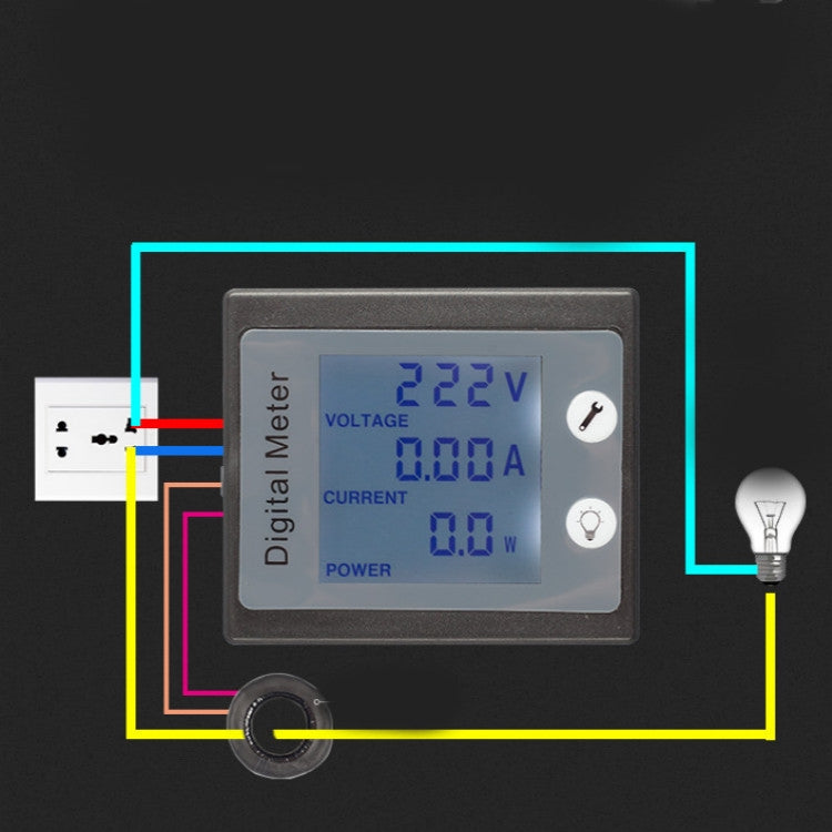 peacefair PZEM-011 AC Digital Display Multi-function Voltage and Current Meter Electrician Instrument