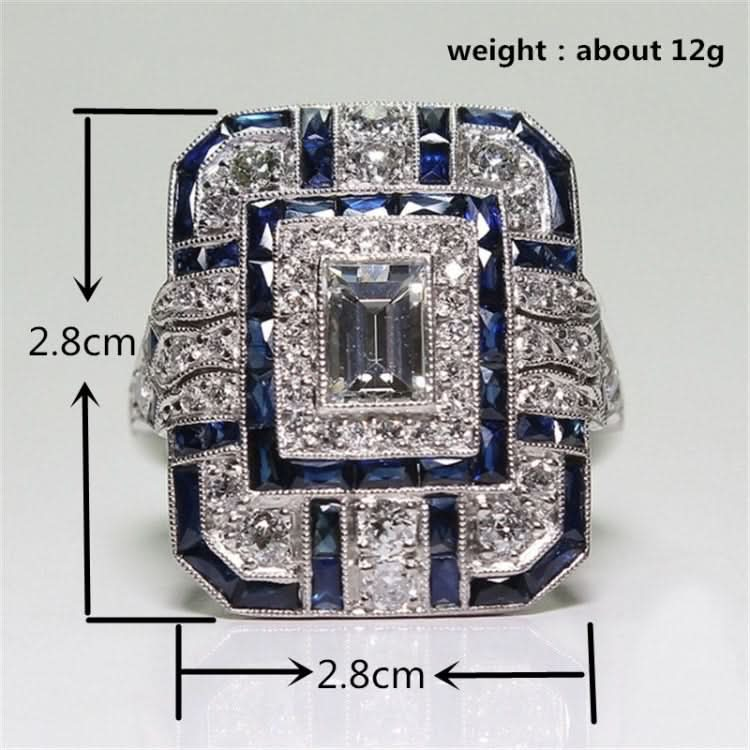 Luxury Square Women Crystal Zircon Engagement Ring Reluova