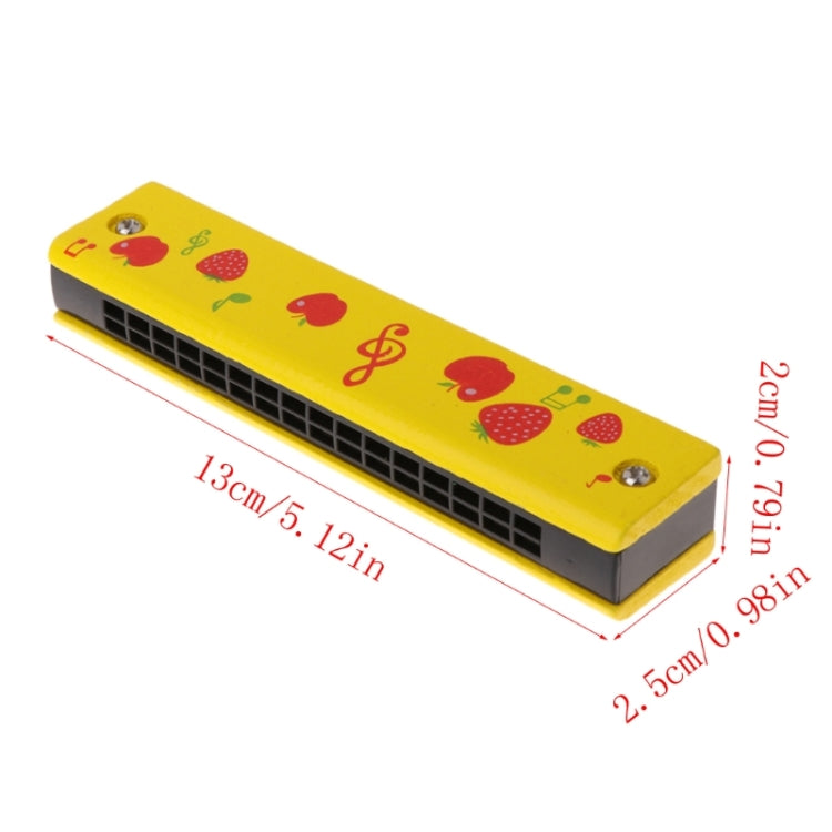 Wooden 16-holes Double-row Harmonica for Beginners