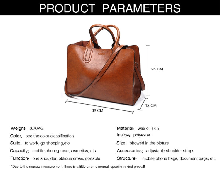 Leather Handbags Big Women Bag Casual Female Bags Trunk Tote Shoulder Bag Ladies Large Bolsos My Store