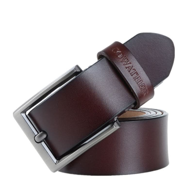 COWATHER XF002 Men Genuine Leather Luxury Business Casual Pin Buckle Belt Reluova