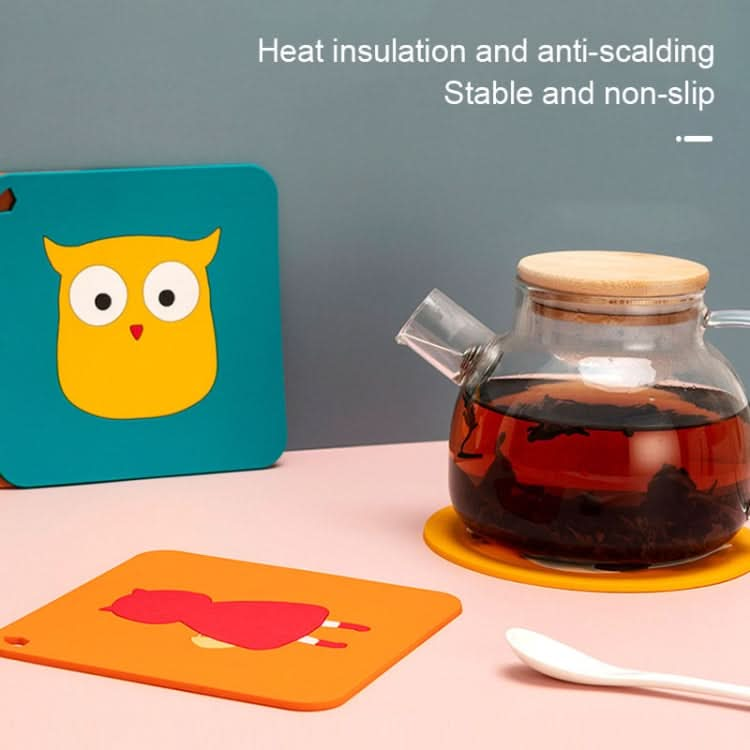 Anti-scald and Heat-resistant Placemats Home Waterproof and Oil-proof Table Mats Silicone Coasters, Size:Small, Style:Swan - Reluova