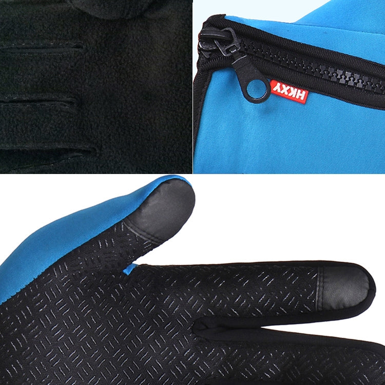 Cycling Gloves Full Finger Neoprene PU Breathable Leather Warm Winter Outdoor Sports Gloves