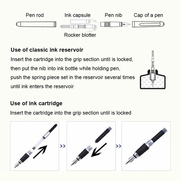 X750 Stationery Stainless Steel Fountain Pen Medium Nib Ink Pens School Oiifice Gift My Store