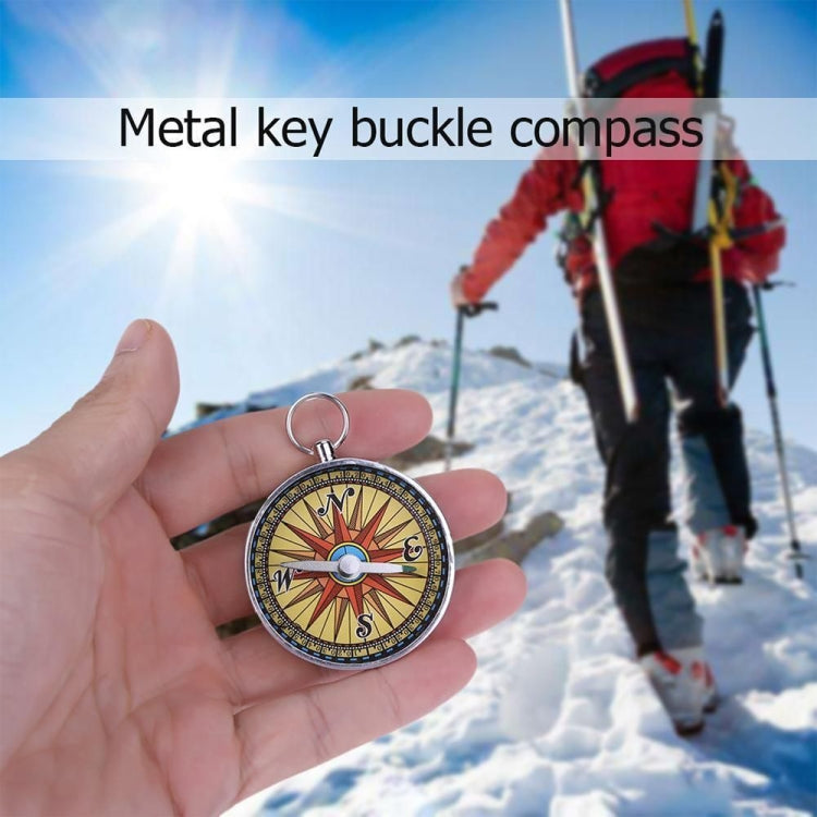 Portable Camping Outdoor Compass Hanging Compass  Backpack Hiking Survival Tools with Key Chain Reluova