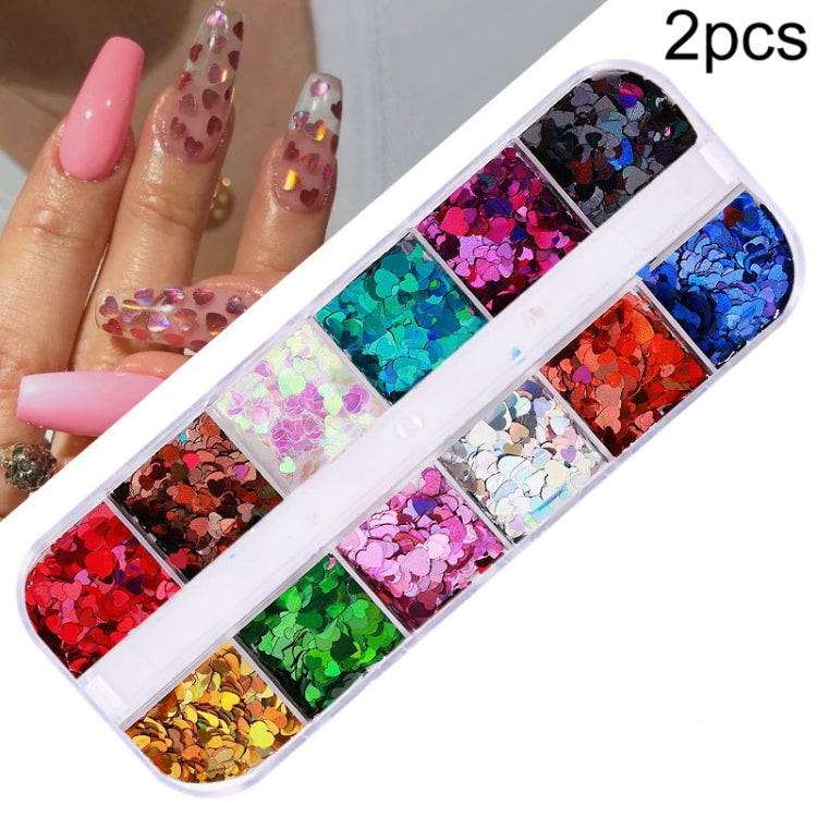 2 PCS Nail Art Butterfly Laser Symphony Sequins Reluova