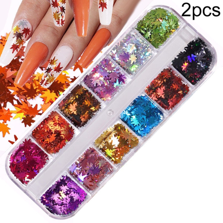 2 PCS Nail Art Butterfly Laser Symphony Sequins Reluova